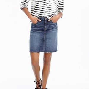 J.Crew Raw Hem Denim Skirt ~ 29P ~ 8P